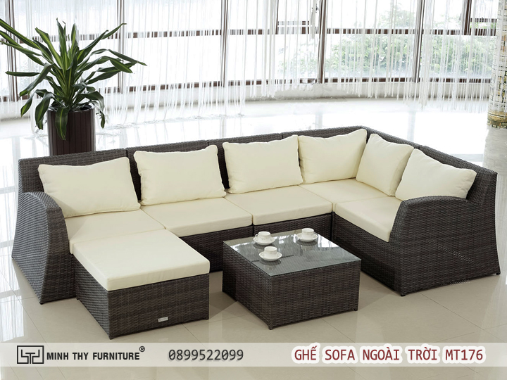 Gợi ý đến bạn những mẫu sofa góc đẹp 4 GHẾ SOFA NGOÀI TRỜI MT176
