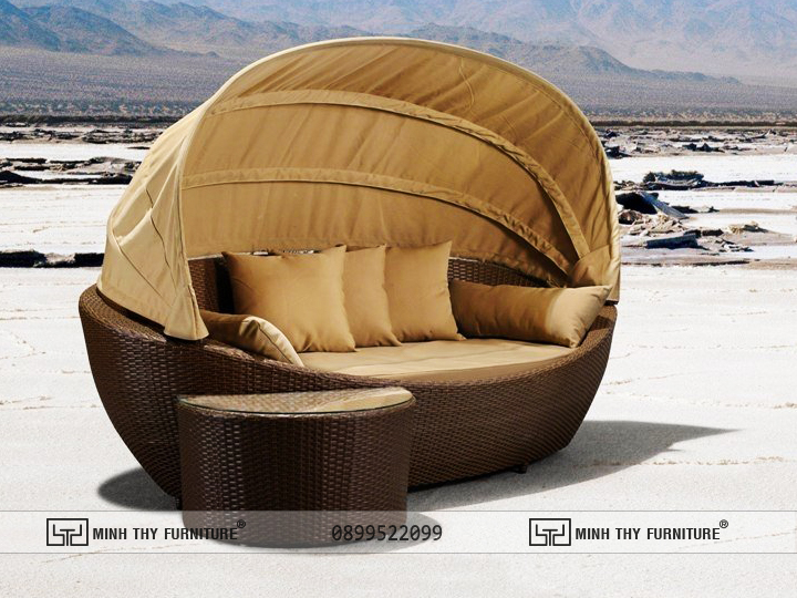 Những tip khi chọn giường hồ bơi có mái xếp che nắng 3 Giường Nằm Bãi Biểm MT4A5