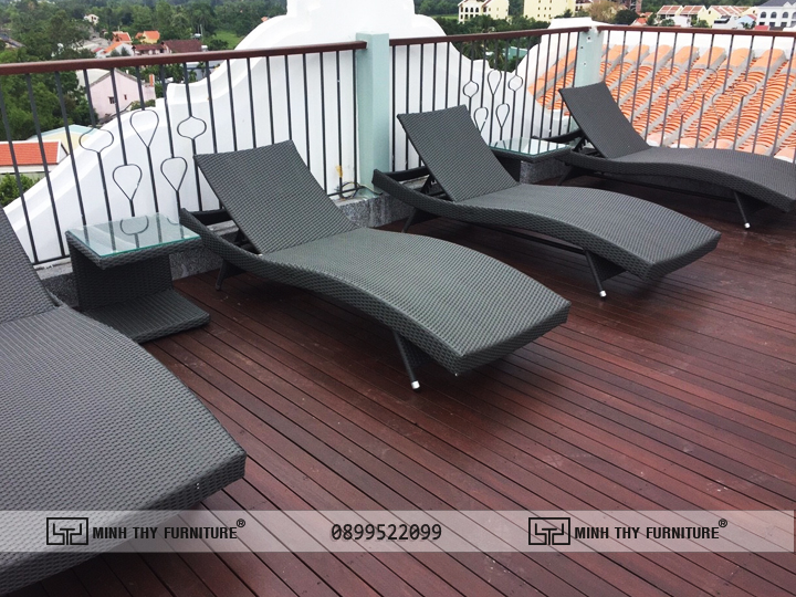 Quá trình sản xuất giường hồ bơi mây nhựa MT462 tại Xưởng sản xuất Minh Thy 2 Giường hồ bơi mây nhựa MT462