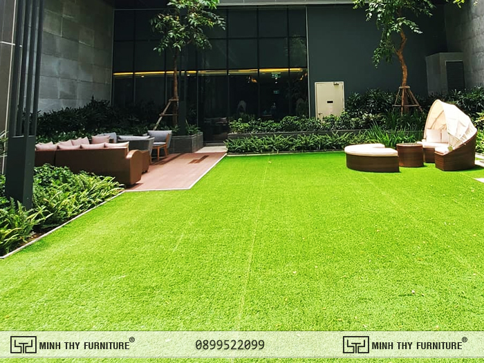 Một số dự án nội ngoại thất mây nhựa tiêu biểu của Minh Thy. 13 Sofa nhựa giả mây