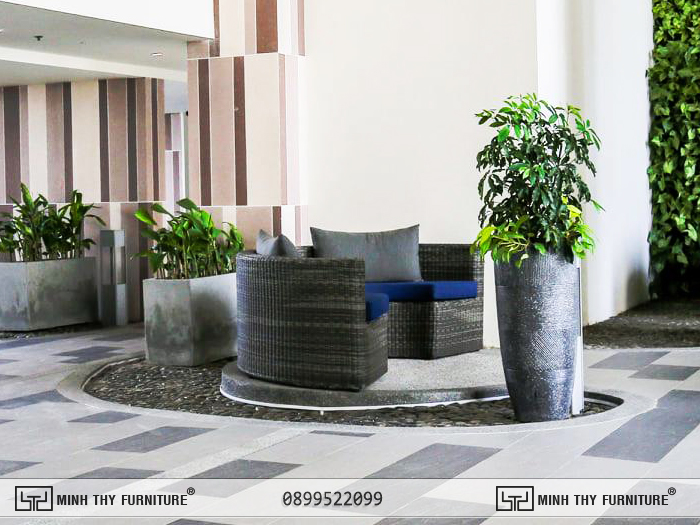 Sofa Nhựa Giả Mây