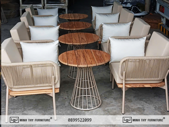 Xưởng sản xuất bàn ghế giả mây ngoài trời của Minh Thy – gia công trực tiếp không qua trung gian"