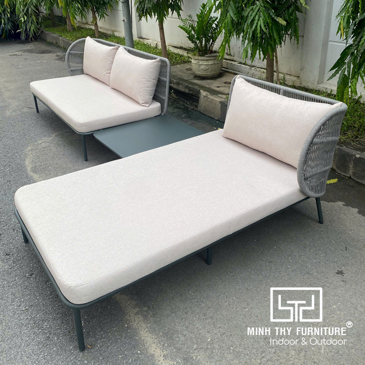 Sofa Đan Dây Dù OTTAWA trong khu lounge resort hiện đại