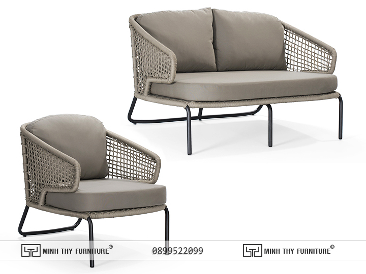 Sofa nhựa giả mây MT 1007 6 SOFA MÂY NHỰA NGOÀI TRỜI MT1007