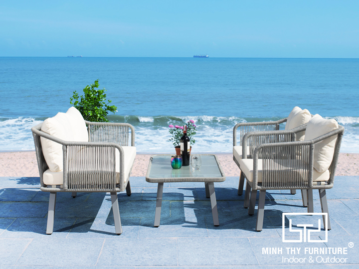 Bộ Sofa nhựa giả mây MT 1020 - Sofa ngoài trời 6 SOFA MÂY NHỰA NGOÀI TRỜI MT1020