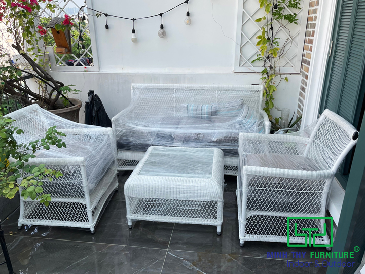 Bộ sofa nhựa giả mây MT 1023 6 SOFA MÂY NHỰA NGOÀI TRỜI MT1023