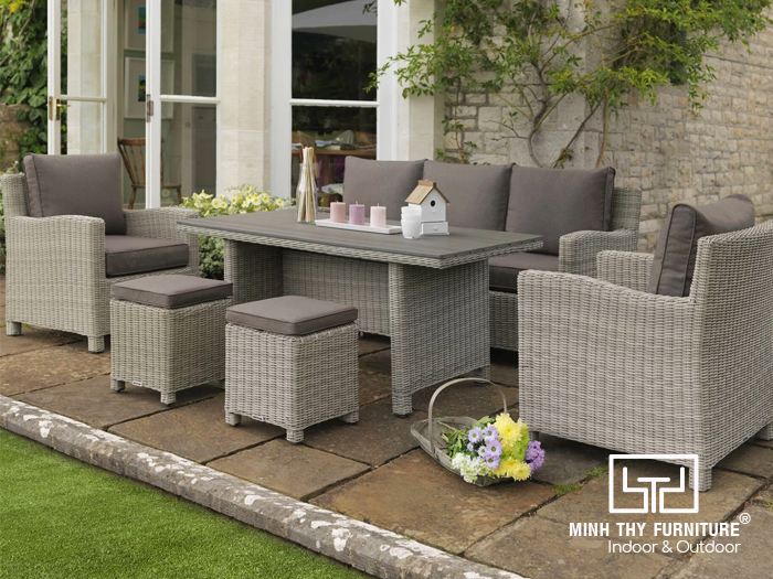 Sofa mây nhựa nhận được sự ưa thích của rất nhiều khách hàng