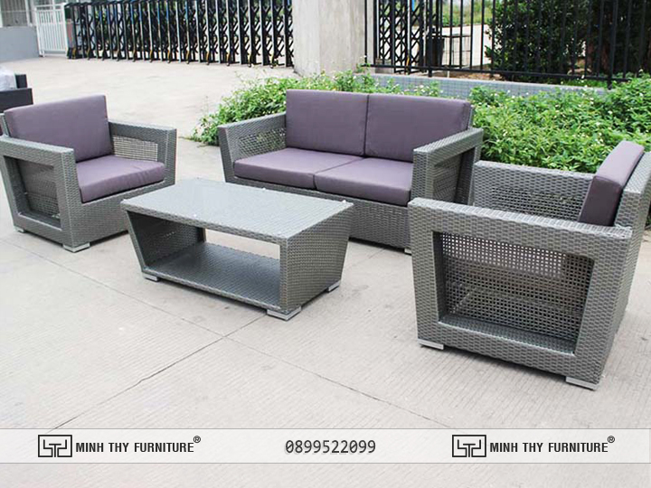 Bàn ghế sofa nhựa giả mây mt170