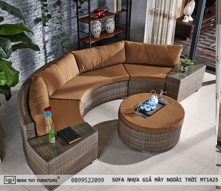 Bí Quyết "Vàng" Chọn Sofa Phòng Khách Nhỏ 5 Cân nhắc vị trí trưng bày sofa hình vòng cung