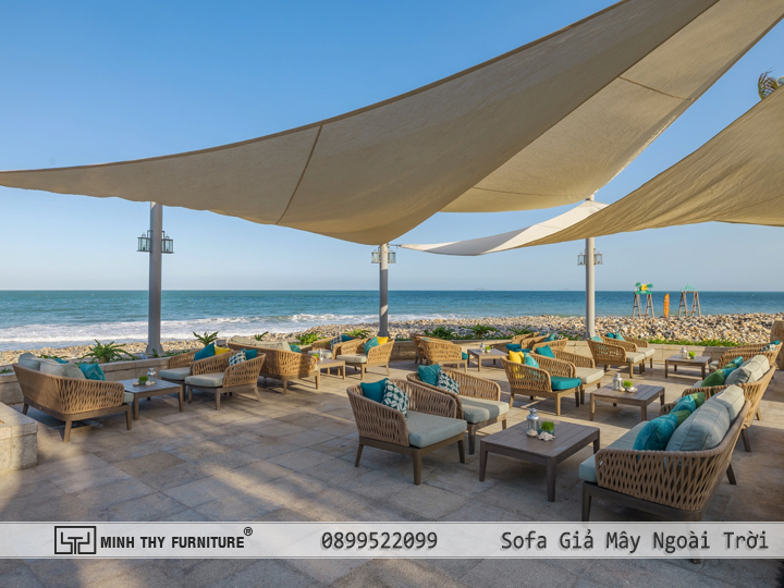 sofa giả mây ngoài trời Minh Thy