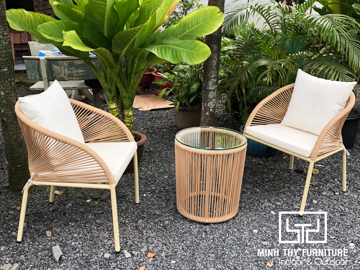 Bàn ghế Ban công đan dây dù