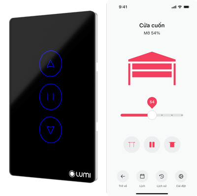 Hướng dẫn lắp đặt và cà đặt Công tắc cửa cuốn WIFI Lumi