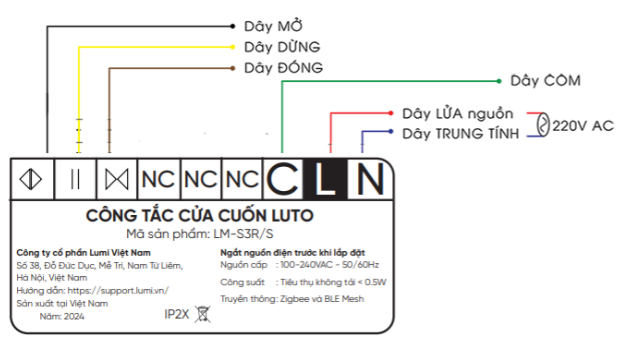 Hướng dẫn lắp đặt và cài đặt công tắc cửa cuốn thông minh Luto