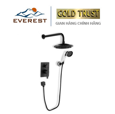 Sen Tắm Âm Tường Màu Đồng Đen EVEREST EV-VĐ07