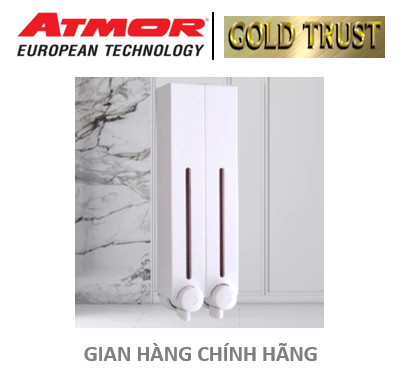 Hộp nhấn xà phòng 2 hộc nhựa ABS ATMOR Model: DH-700-2W
