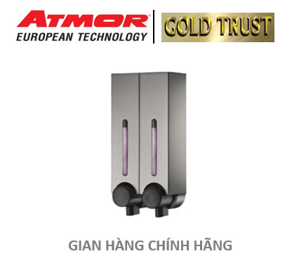 Hộp nhấn xà phòng 2 hộc nhựa ABS ATMOR model: DH-725-2VP
