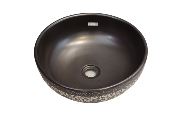 Lavabo Sứ Hoa Văn EVEREST EV-CĐ03