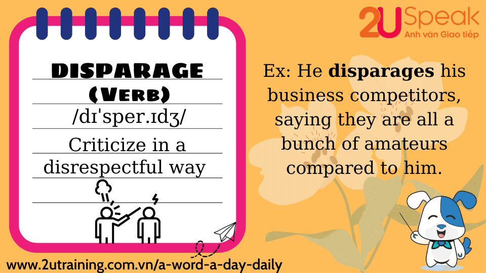 A Word A Day - Disparage