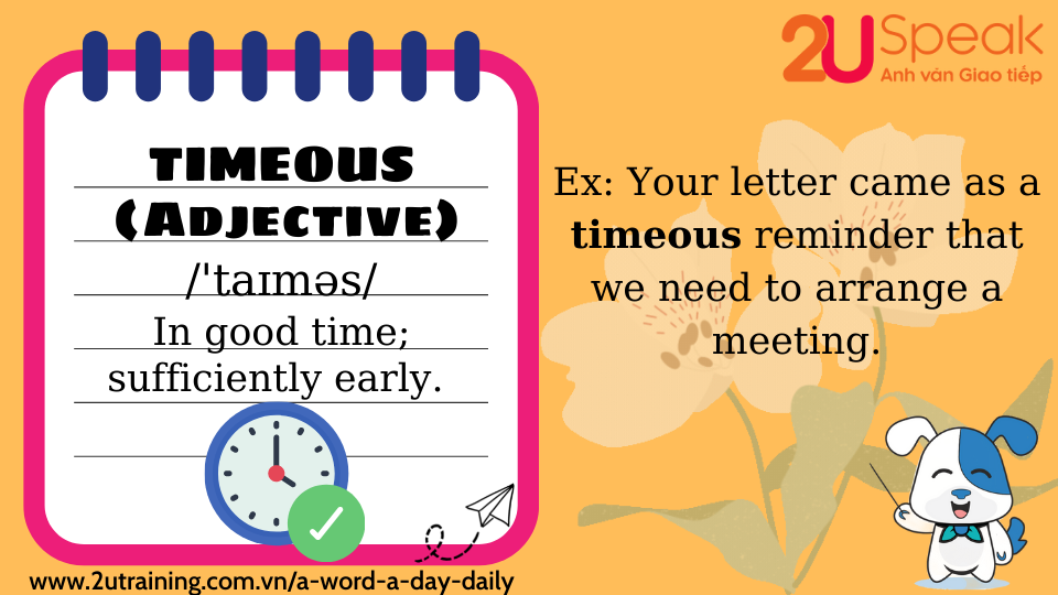 A Word A Day - Timeous