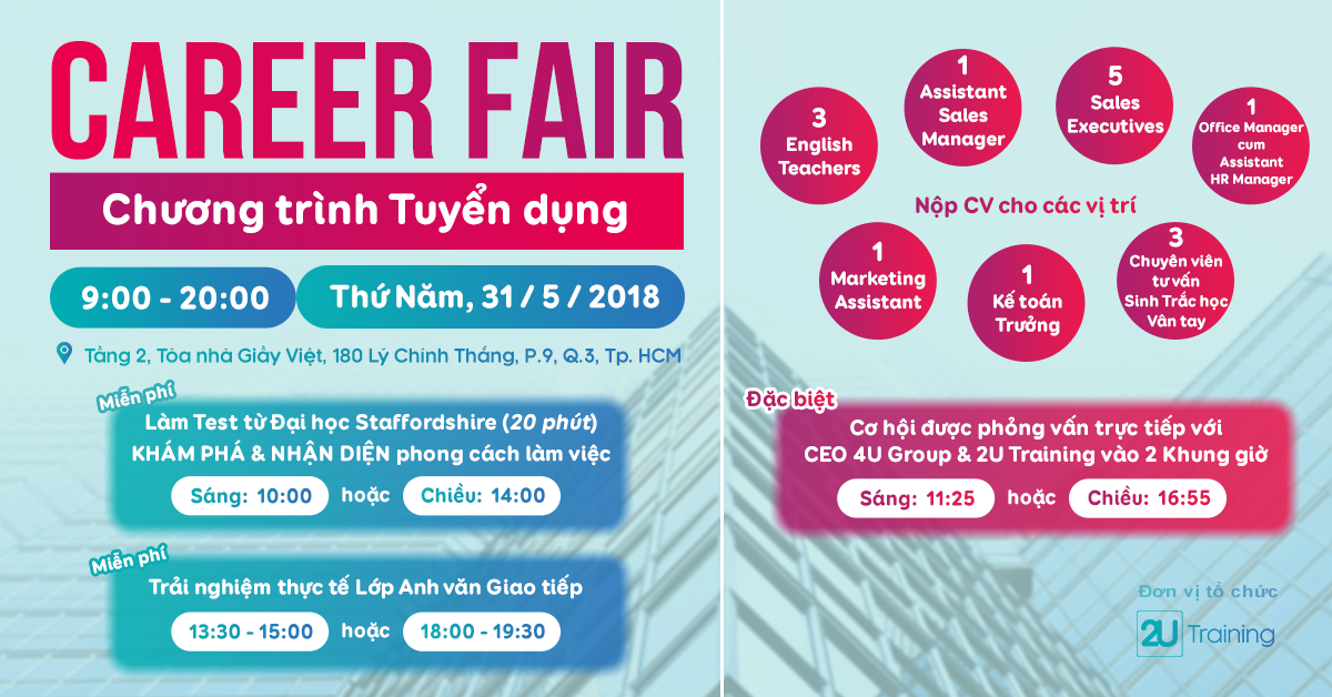 Career Fair cùng 2U Training