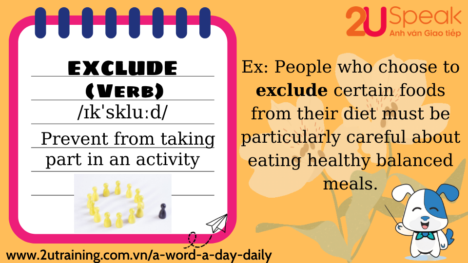 A Word A Day - Exclude