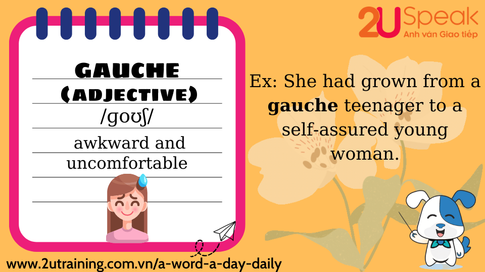 A Word A Day - Gauche