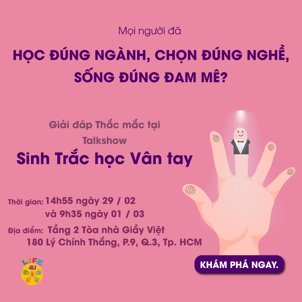 Học đúng ngành, chọn đúng nghề, sống đúng đam mê