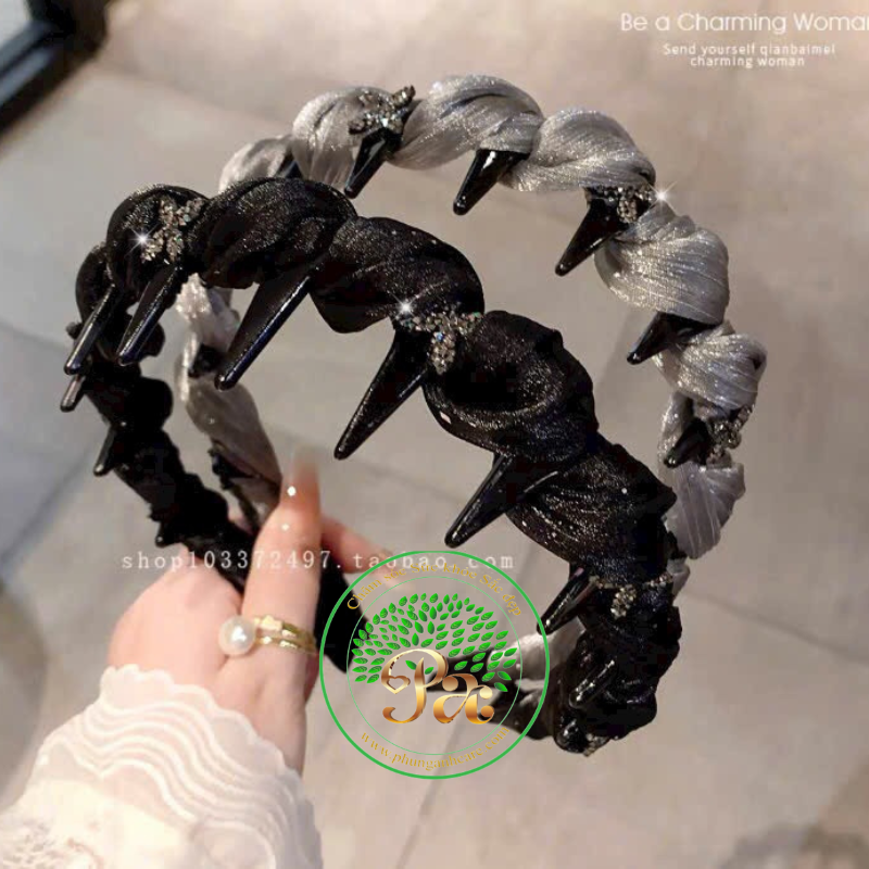 Băng đô 1 hang hột màu 965