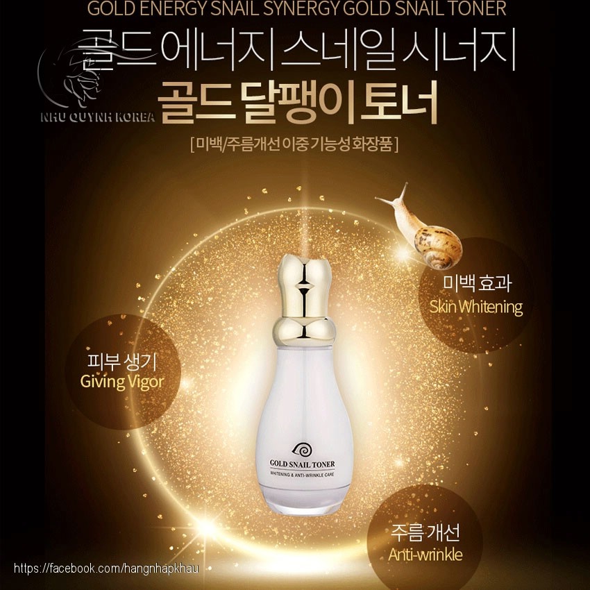 Nước hoa hồng gold snail  toner 130ml