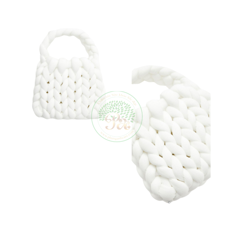 Túi len dày F21 màu trắng