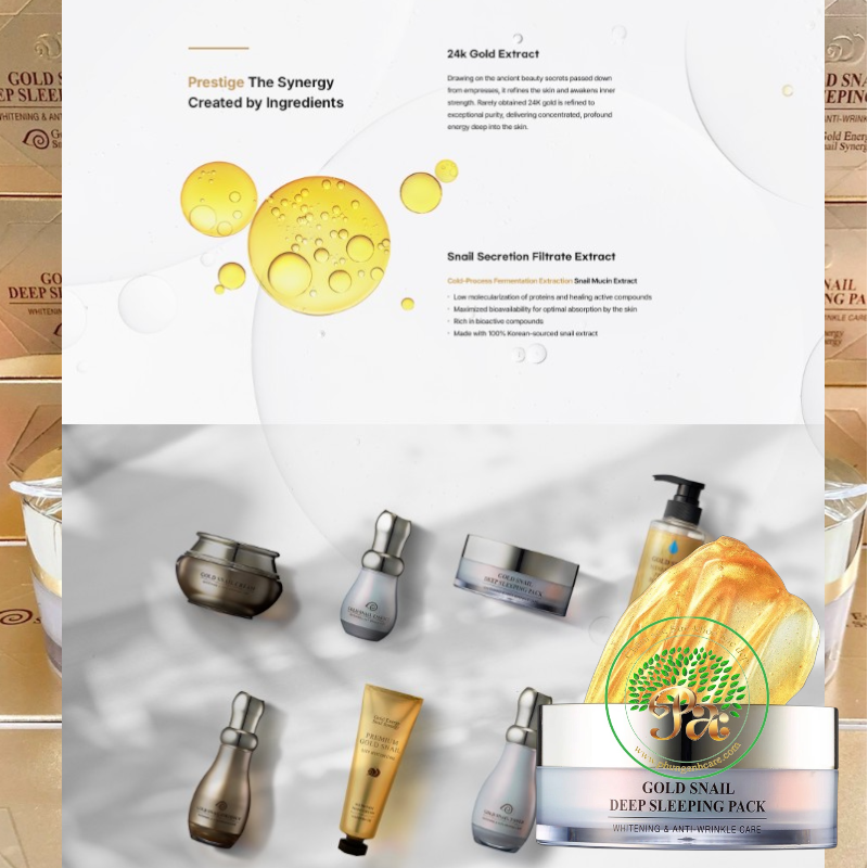 Đắp mặt nạ ngủ Gold Snail