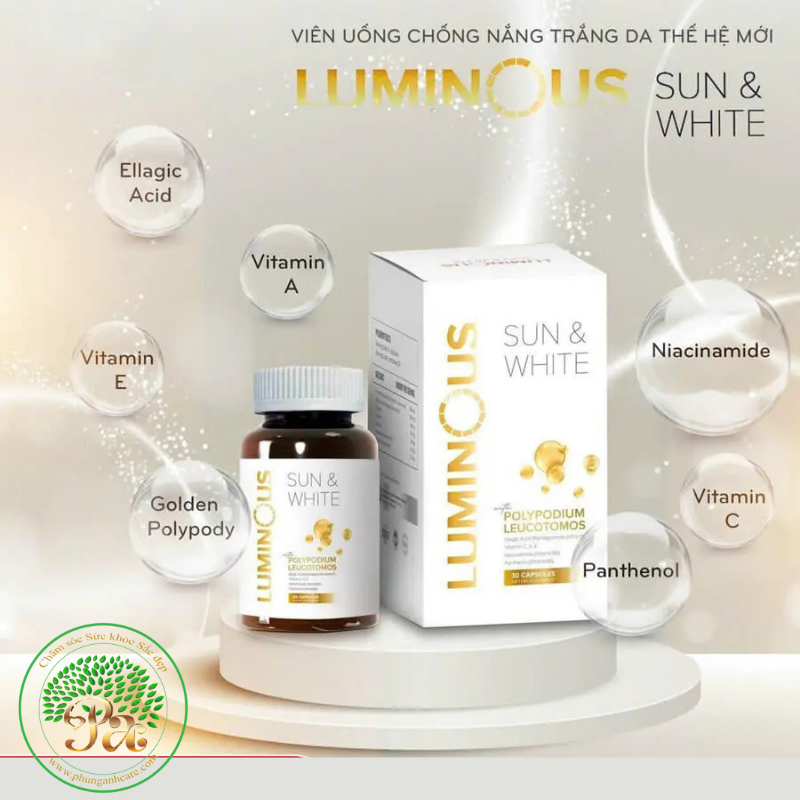 Viên uống chống nắng Luminous Sun & White chính hãng