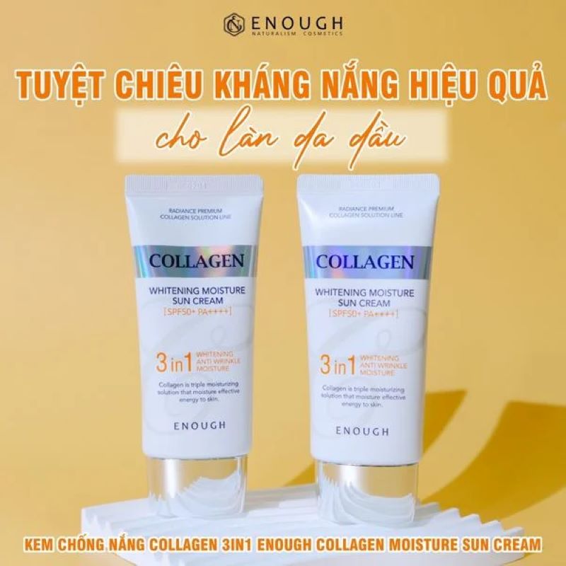 Kem chống nắng Enough collagen 3in1 spf 50