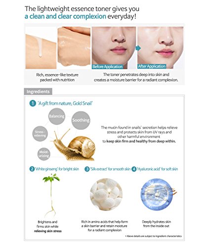 Nước hoa hồng gold snail  toner 130ml