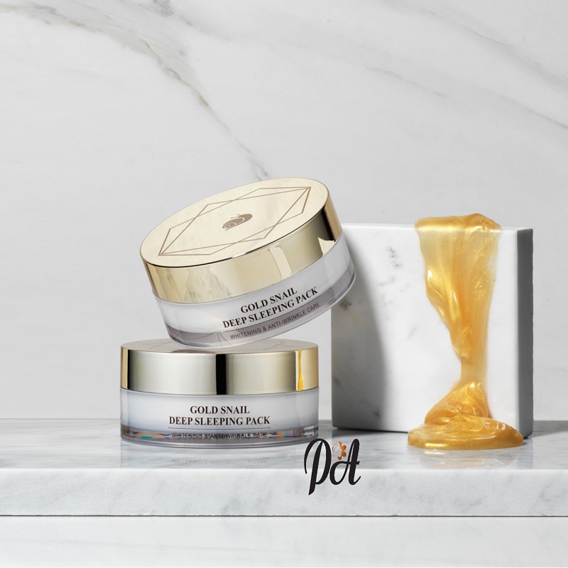 Đắp mặt nạ GOLD SNAIL deep sleeping pack K580