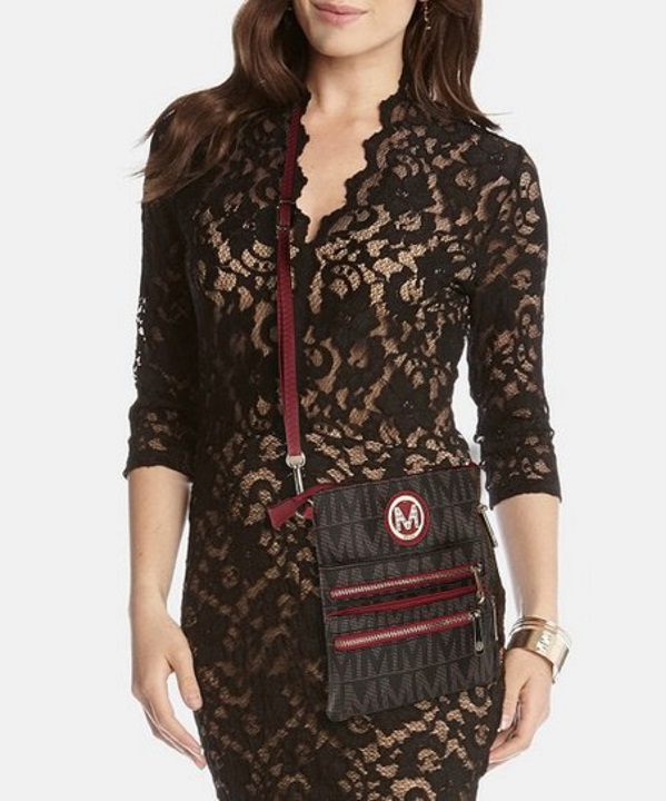 Túi đeo chéo nhiều ngăn da MKF Mia K. Farrow 100% AUTHENTIC NHẬP TỪ USA