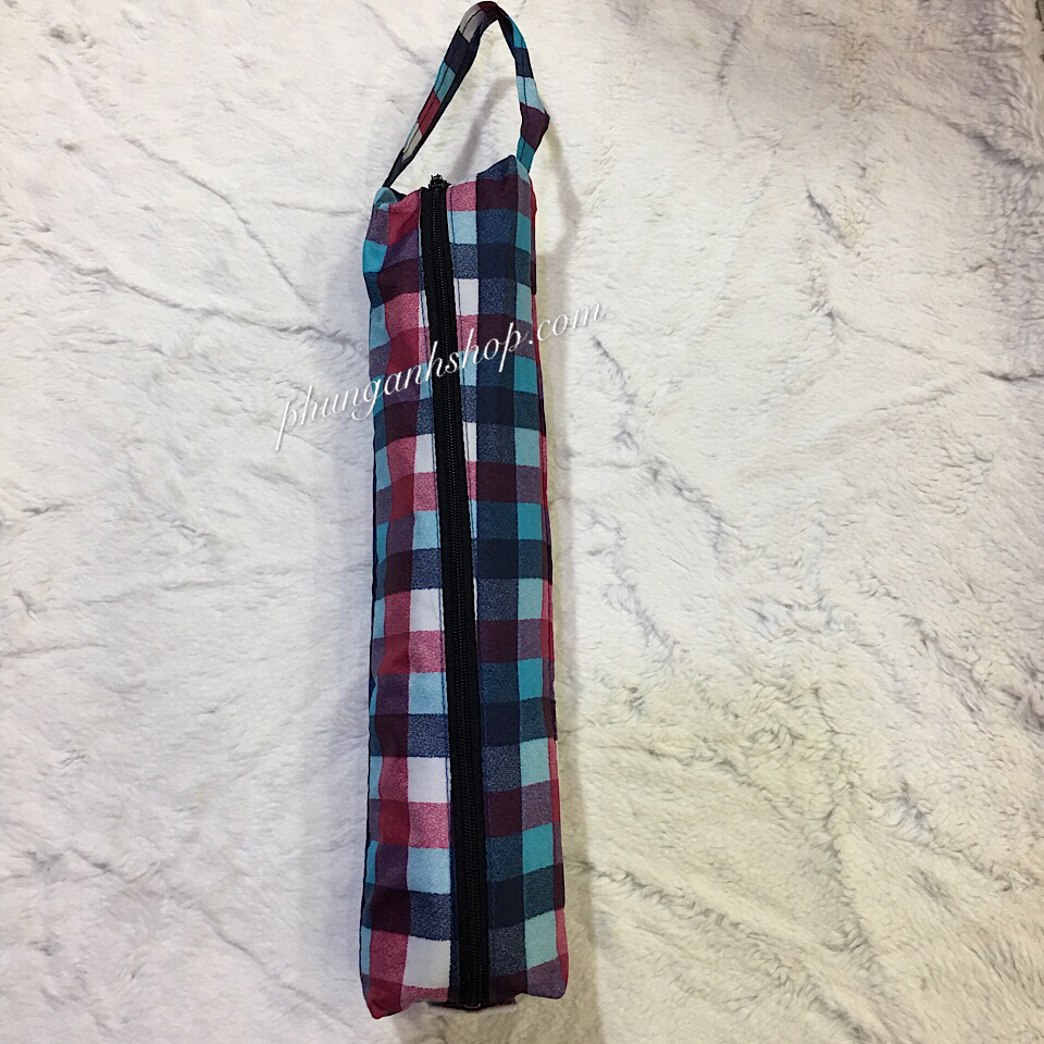 Dù xếp tự động có bông và caro K375