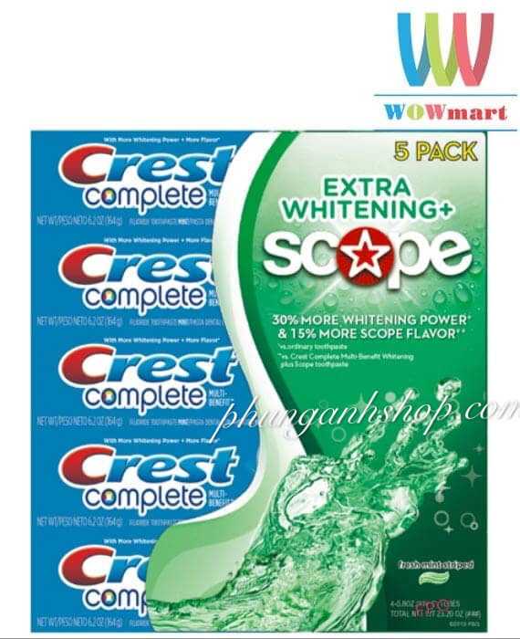 Kem Đánh răng crest whitening scope 164g
