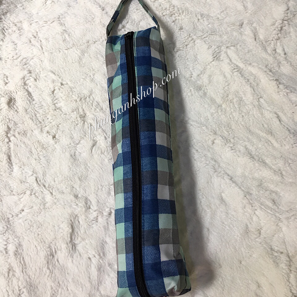 Dù xếp tự động có bông và caro K375