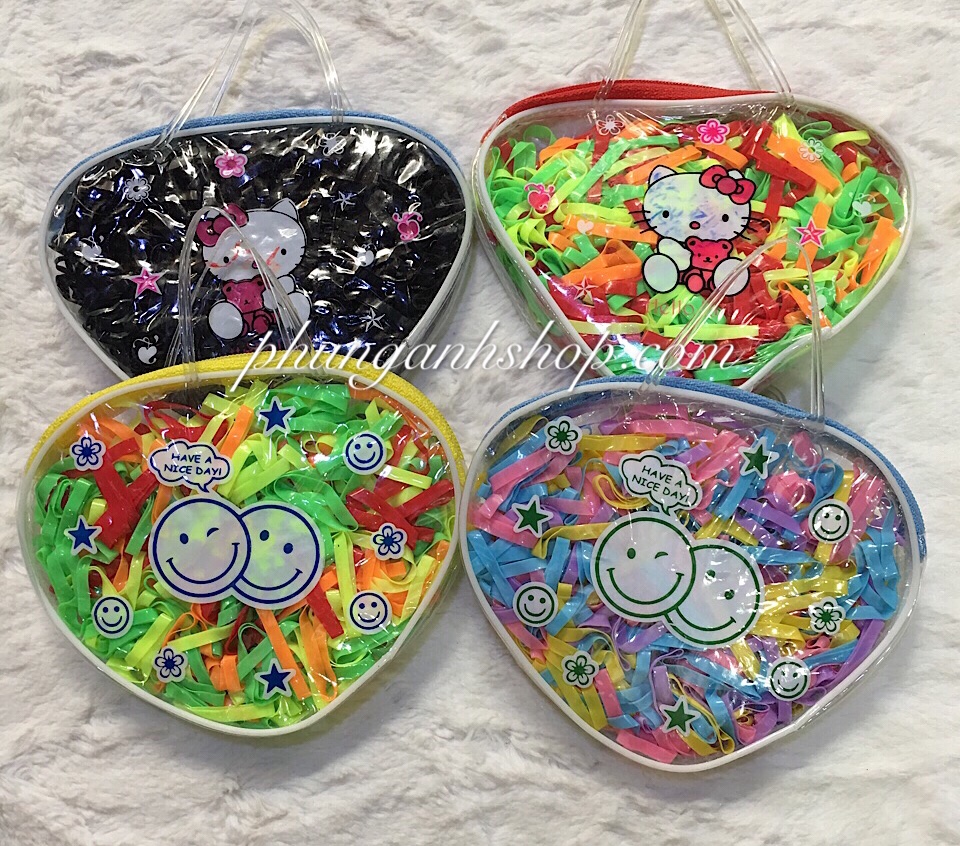 Dây thun kỳ kỳ cột tóc bóp trái tim gb20