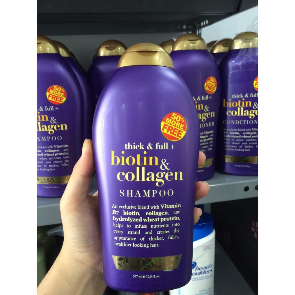 Dầu gội xã OGX Biotin Collagen