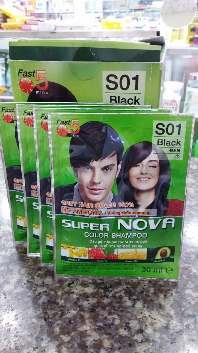 Gội nhuộm super nova color shampoo 30ml