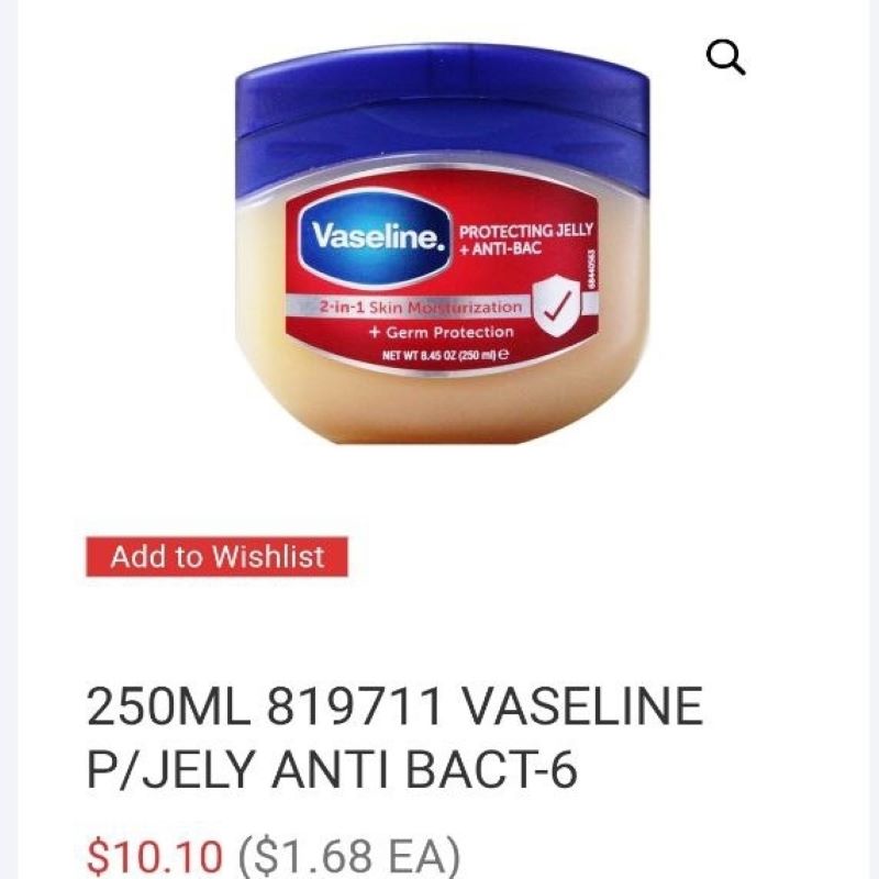 Dưỡng 2 trong 1 chống khuẩn VASELINE PROTECTING JELLY + ANTI BAC 100 ML