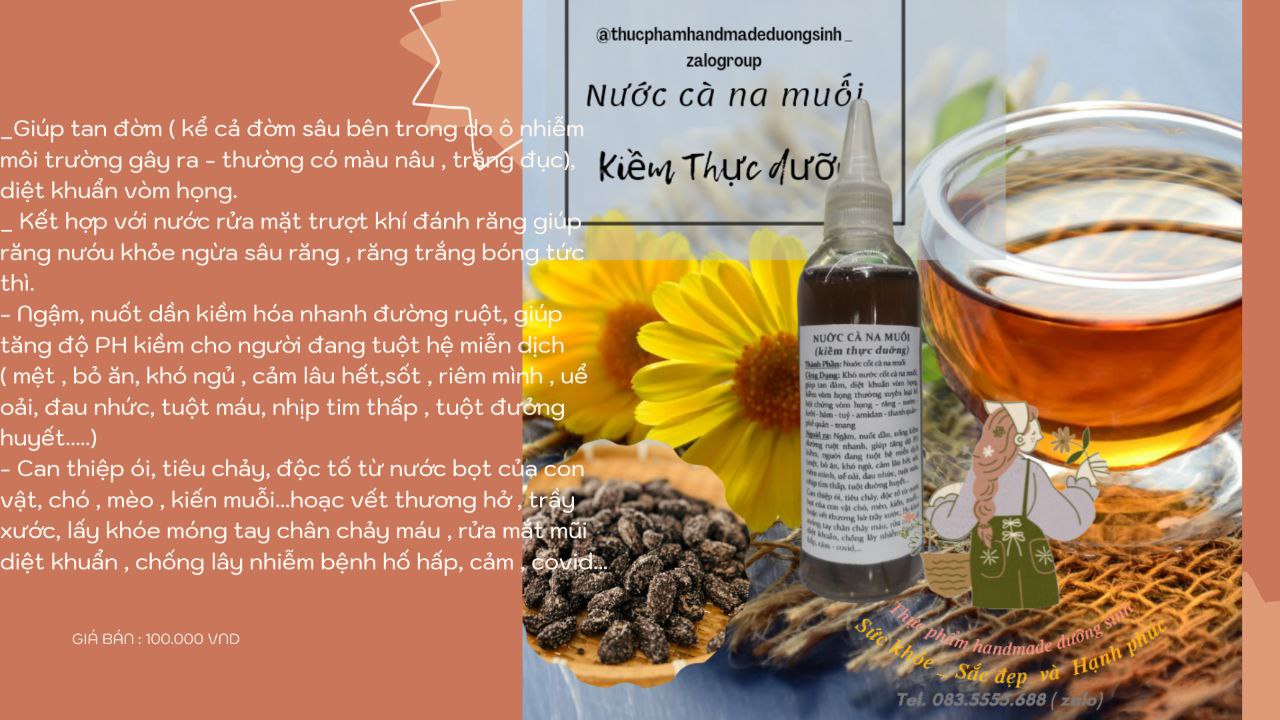 Nước Cà Na muối kiềm (Kiềm Thục Dưỡng )