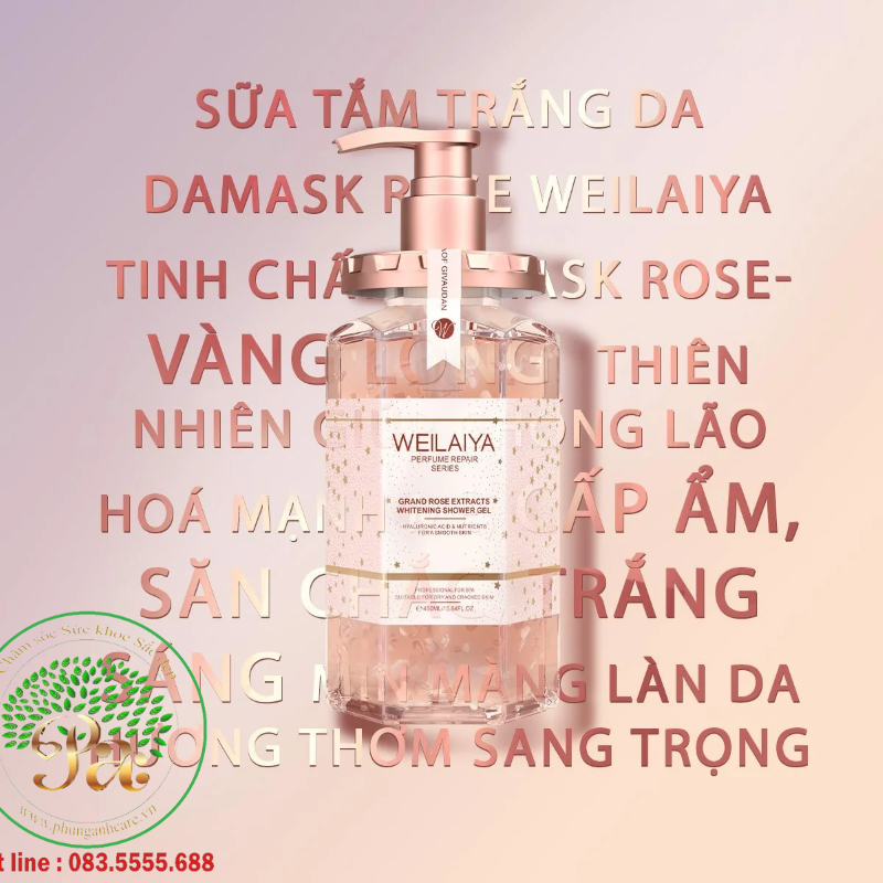 Sữa tắm Weilaiya hồng 450ml