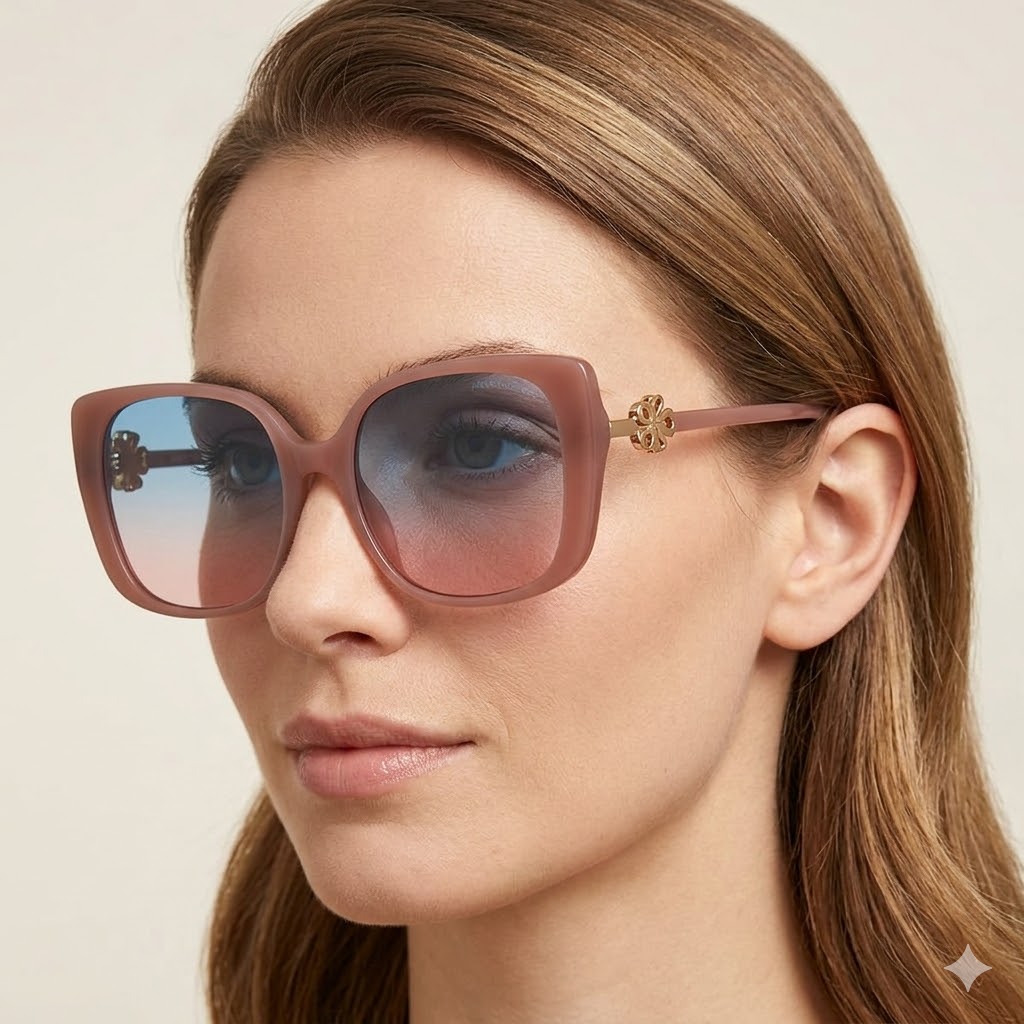 Kính mắt gọng nâu tròng xanh from usa