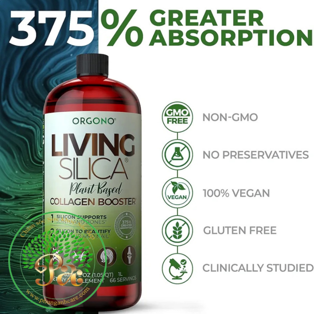 Collagen Tảo sống Sillica 100% Vegan nhập nguyên từ USA