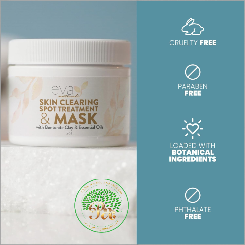 Mặt nạ & Điều trị mụn Eva Naturals Skin Clearing Spot Treatment & Mask