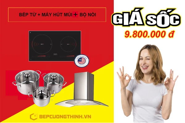 Mua bếp từ Topy A88Plus nhận ngay hút mùi và bộ nồi.