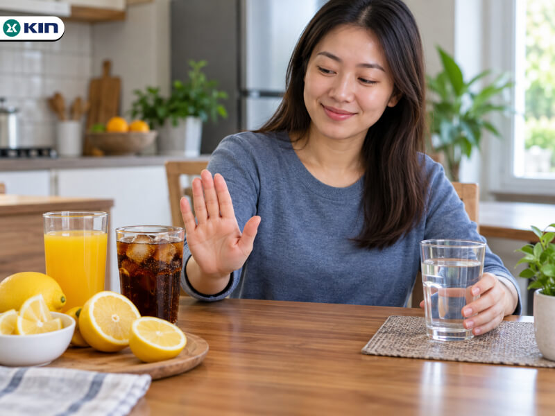 Hạn chế sữ dụng đồ chua, có tính axit cao